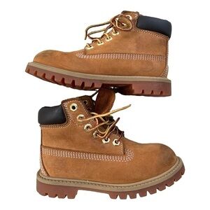Timberland Toddler Size 10 Wheat Leather Primaloft Lace-Up Waterproof Boots